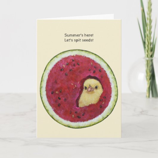 Funny Summer Folded Wenskaart Kaart (Voorkant)