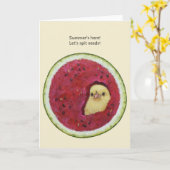 Funny Summer Folded Wenskaart Kaart (Gele Bloem)