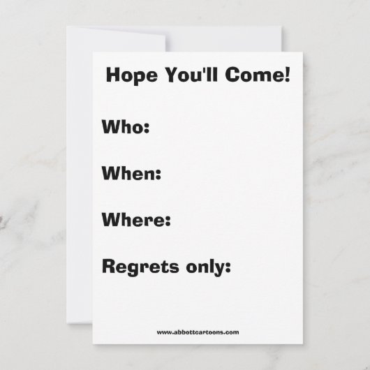 Funny Summer Fun Party Uitnodigingen (Achterkant)