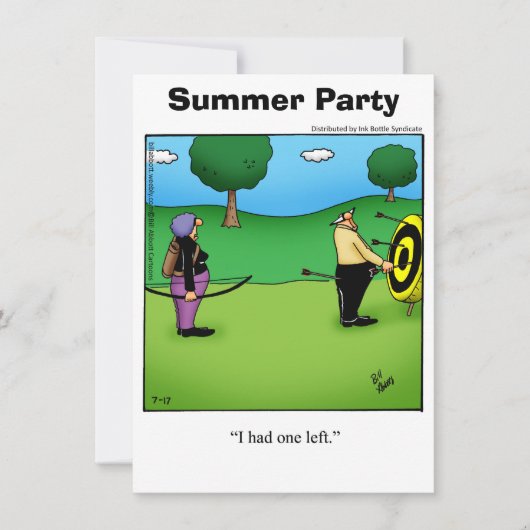 Funny Summer Fun Party Uitnodigingen (Voorkant)