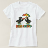 Funny Summer Goose, Geese Around Cute Vacation T-shirt (Design voorkant)