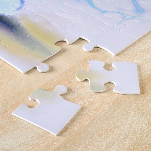 Funny Summer Snowman Surfer Drinken Fresh - Fun Legpuzzel (Zijkant)