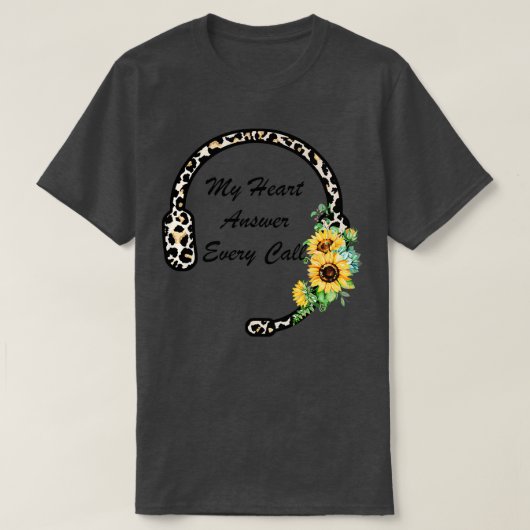Funny Summer Sunflower Yellow 911 Dispatcher Trend T-shirt (Design voorkant)