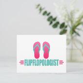 Funny Summer Teenslippers Briefkaart (Staand voorkant)