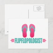 Funny Summer Teenslippers Briefkaart (Voorkant / Achterkant)
