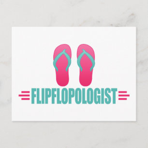 Funny Summer Teenslippers Briefkaart