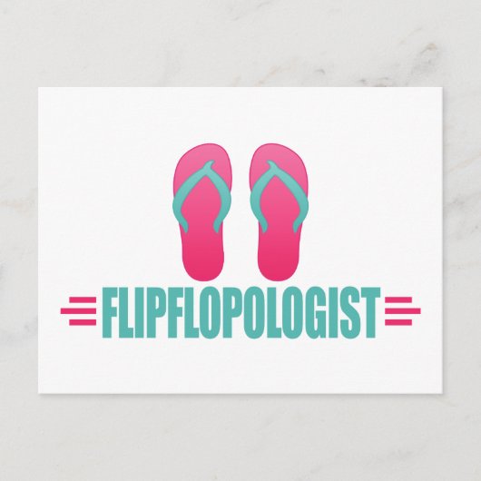 Funny Summer Teenslippers Briefkaart (Voorkant)