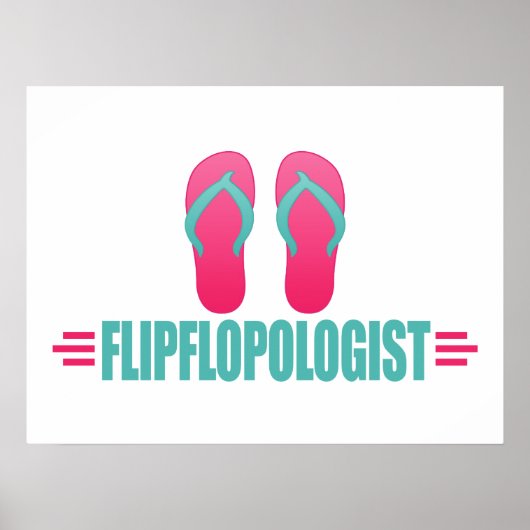 Funny Summer Teenslippers Poster (Voorkant)