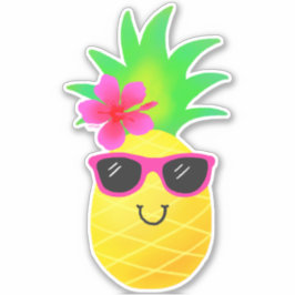 Funny Summer Tropical Pineapple Sticker