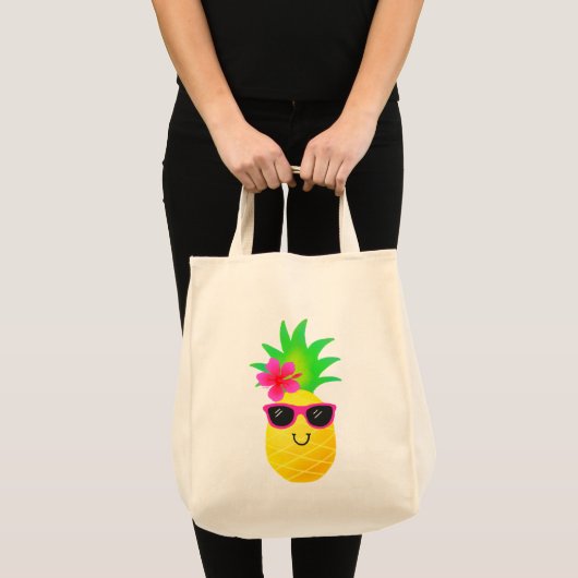 Funny Summer Tropical Pineapple Tote Bag (Voorkant (product))