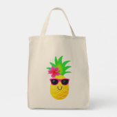 Funny Summer Tropical Pineapple Tote Bag (Achterkant)