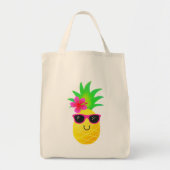 Funny Summer Tropical Pineapple Tote Bag (Voorkant)