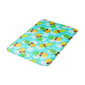 Funny Summer Tropical Pineapples Badmat (Gekanteld)