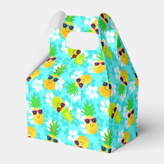 Funny Summer Tropical Pineapples Bedankdoosjes (Voorkant Zijde)