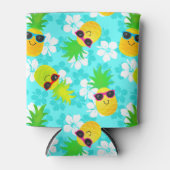Funny Summer Tropical Pineapples Blikjeskoeler (Voorkant)