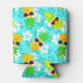 Funny Summer Tropical Pineapples Blikjeskoeler (Achterkant)