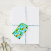 Funny Summer Tropical Pineapples Cadeaulabel (Met Touw)