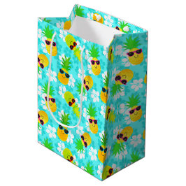 Funny Summer Tropical Pineapples Medium Cadeauzakje