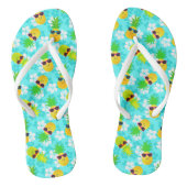 Funny Summer Tropical Pineapples Teenslippers (Voetbed)
