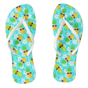Funny Summer Tropical Pineapples Teenslippers