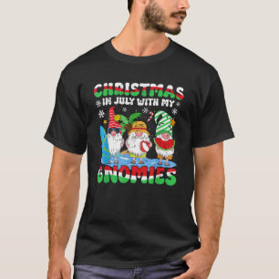 Funny Summer Vacation Gnomies Gnomen voor Kerstmis T-shirt