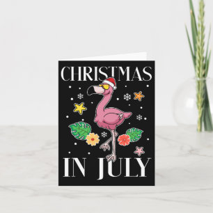 Funny Summer Vacking Kerstmis in juli Flamingo Kaart