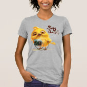 Funny Summer Vibes-Cute Yellow Whimsical Chicken T-shirt (Voorkant)