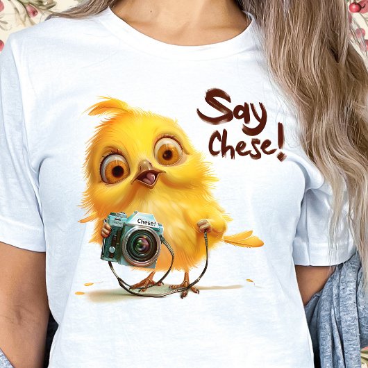 Funny Summer Vibes-Cute Yellow Whimsical Chicken T-shirt