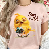 Funny Summer Vibes-Cute Yellow Whimsical Chicken T-shirt