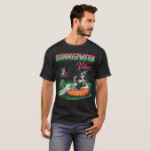 Funny Summerween Vibes Pumpkin Spooky Vacation Sum T-shirt (Voorkant volledig)