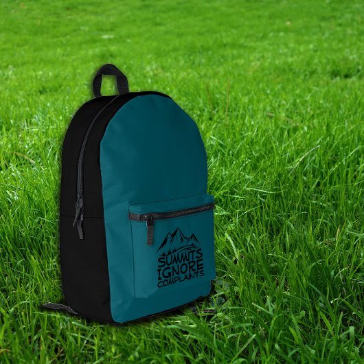Funny Summit Hiking  black blue teal Backpack  Bedrukte Rugzak