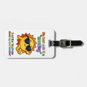 Funny Sun "Daydreaming Vacation" Luggage Tag Bagagelabel (Voorkant horizontaal)