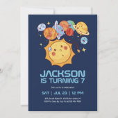 Funny Sun en Planets Buitenspatie Kinderen van zat Kaart (Voorkant)