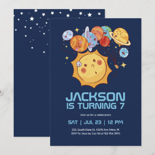 Funny Sun en Planets Buitenspatie Kinderen van zat Kaart