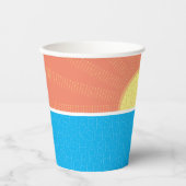 Funny Sun en Sharks Summer Papieren Bekers (Voorkant)