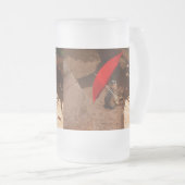 Funny Sun Smart Meerkat onder Umbrella, Matglas Bierpul (Voorkant rechts)