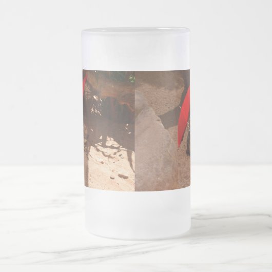 Funny Sun Smart Meerkat onder Umbrella, Matglas Bierpul (Center)