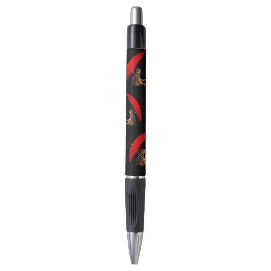 Funny Sun Smart Meerkat onder Umbrella, Pen (Voorkant Verticaal)