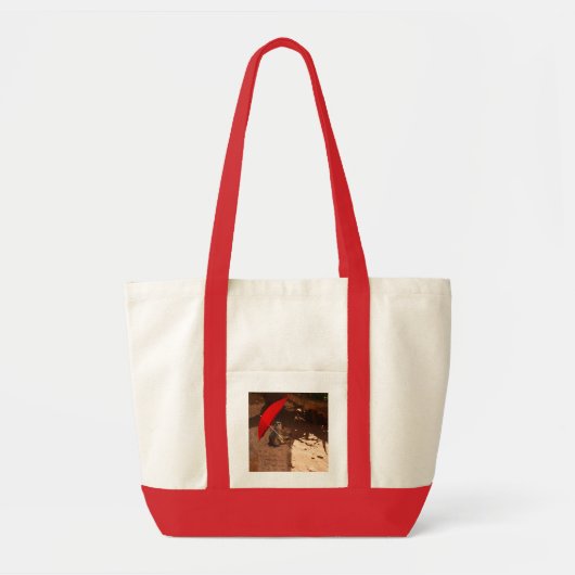 Funny Sun Smart Meerkat onder Umbrella, Tote Bag (Voorkant)