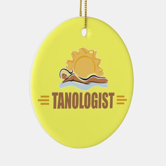 Funny Sun Tanning Keramisch Ornament (Rechts)