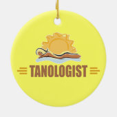 Funny Sun Tanning Keramisch Ornament (Achterkant)