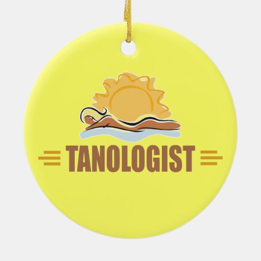 Funny Sun Tanning Keramisch Ornament (Achterkant)