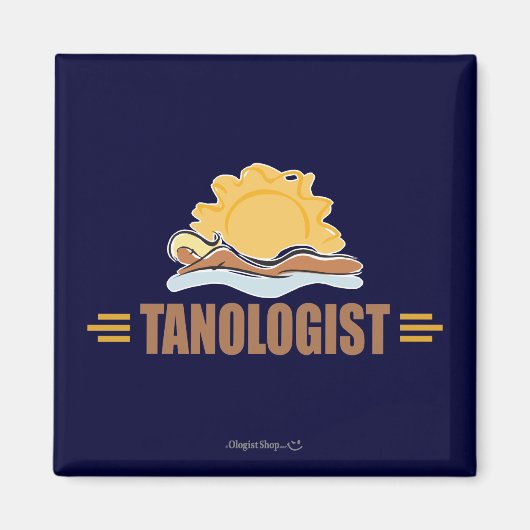 Funny Sun Tanning Magneet (Voorkant)