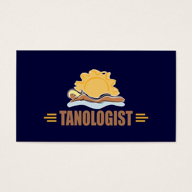 Funny Sun Tanning Visitekaartje (Voorkant)