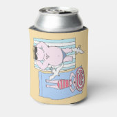 Funny Sunbathers in Beach Hand Drawn Art Blikjeskoeler (Blikje Achterkant)