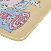 Funny Sunbathers in Beach Hand Drawn Art Snijplank (Hoek)