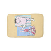 Funny Sunbathing Couple Cartoon Seaside Art Badmat (Voorkant)