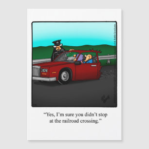 Funny "Sunday Drive" Magnetic Card