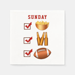 Funny Sunday Football Checklist Servet