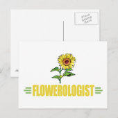 Funny Sunflower Briefkaart (Voorkant / Achterkant)